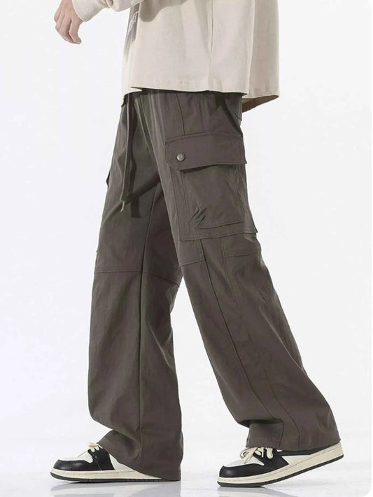 Men's Full Size Multi-Pocket Cargo Utility Pants Plus Size