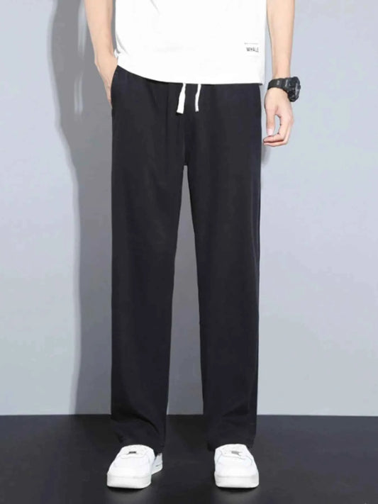 Men's Plus Size Casual Wide Leg Drawstring Pants