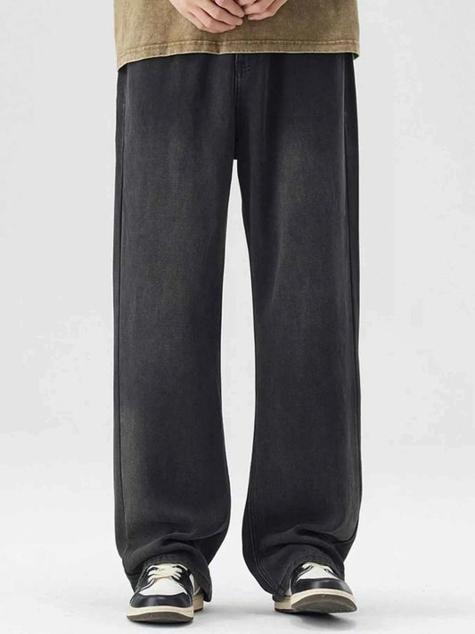 Men's Washed Wide Leg Pants
