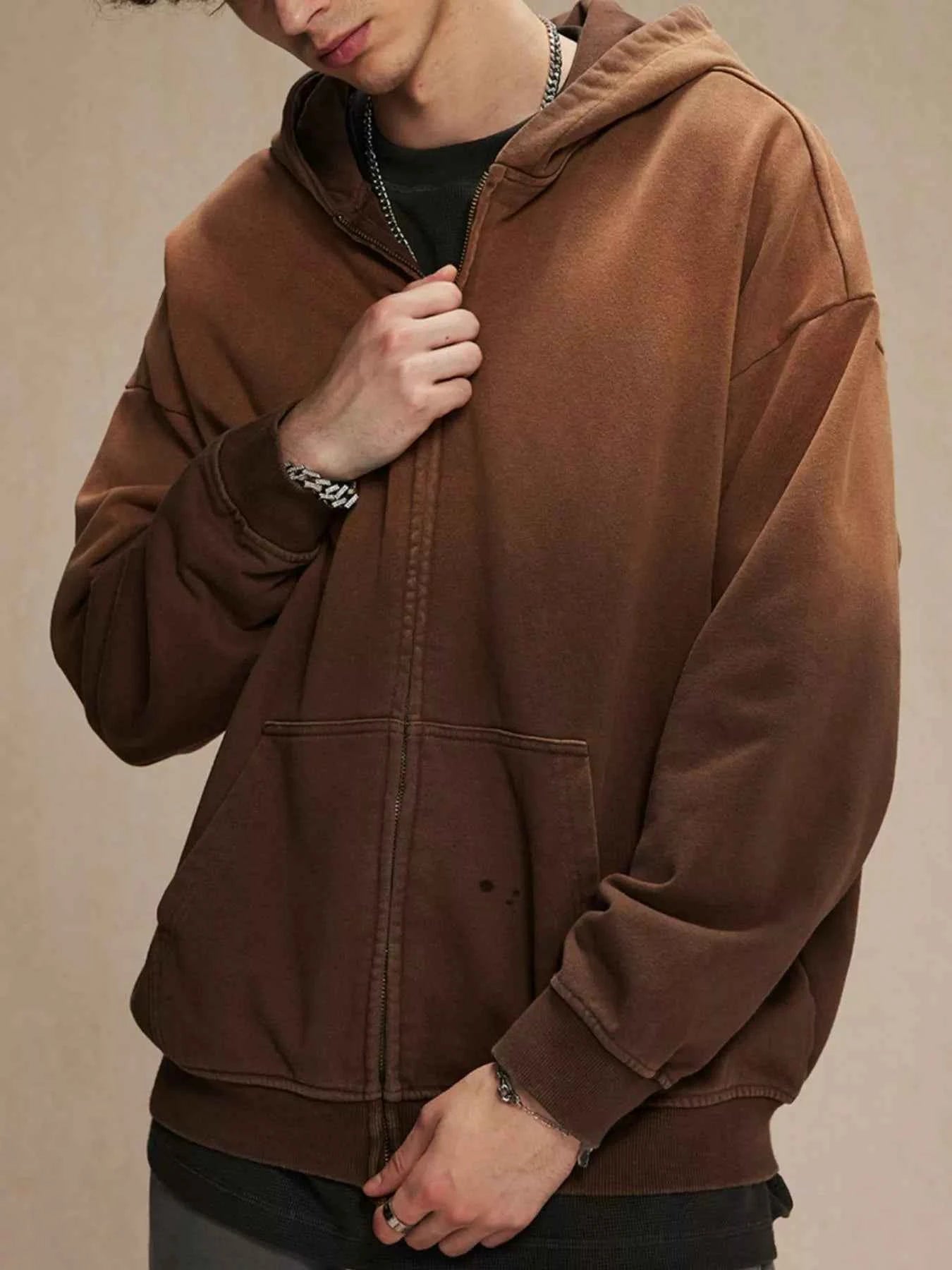 Men's Zip Up Long Sleeve Hoodie
