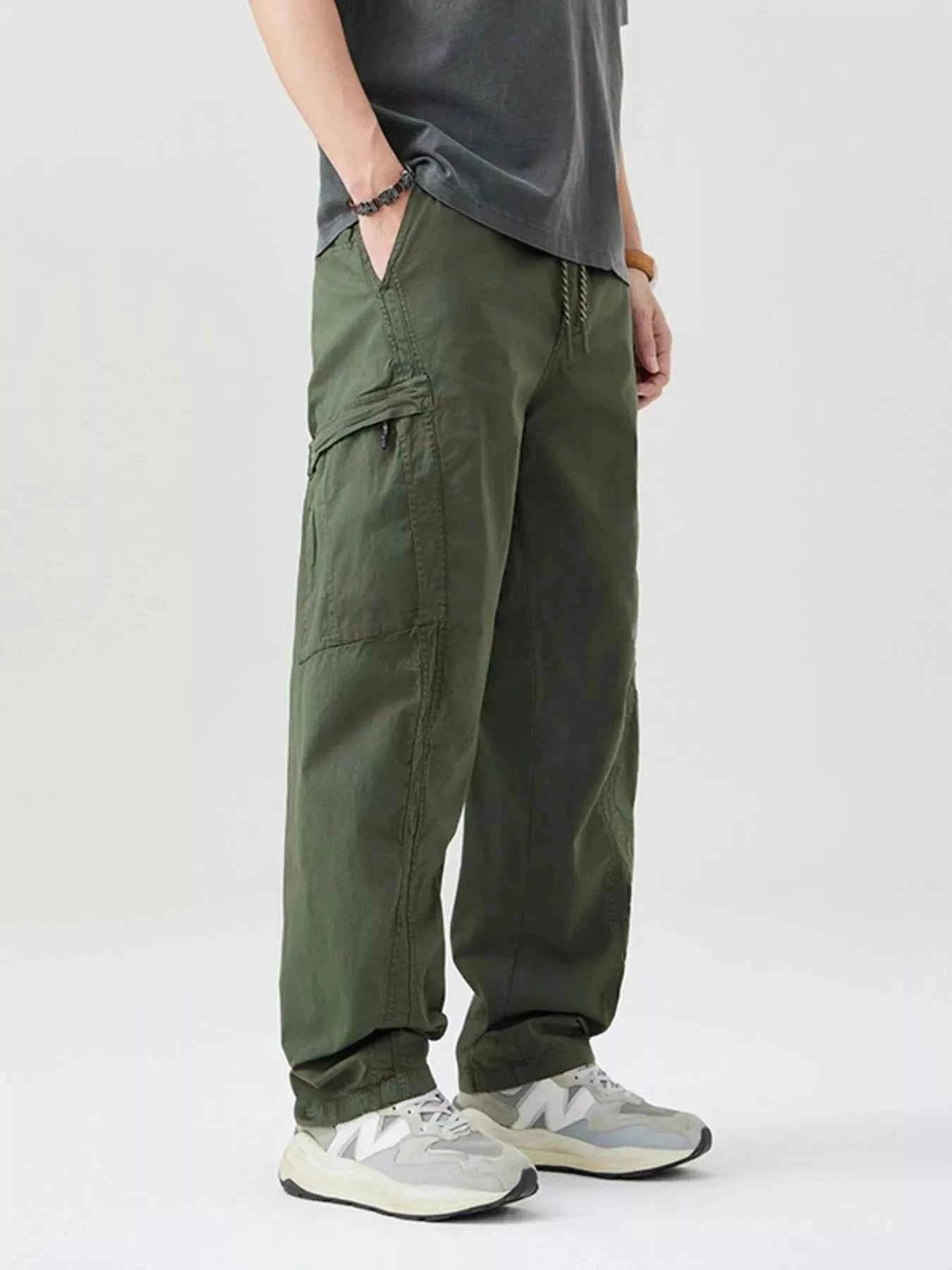 Men's Full Size Wide Leg Cargo Pants Plus Size