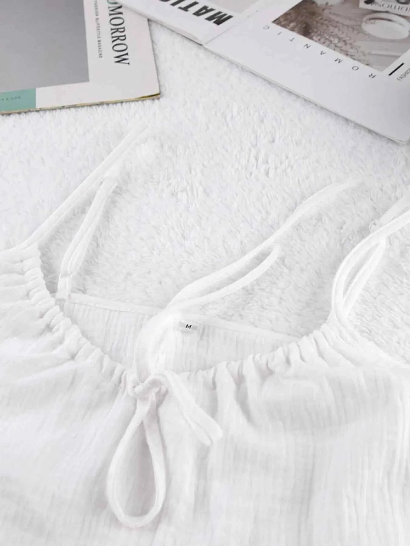Tie Front Cami and Shorts Lounge Set