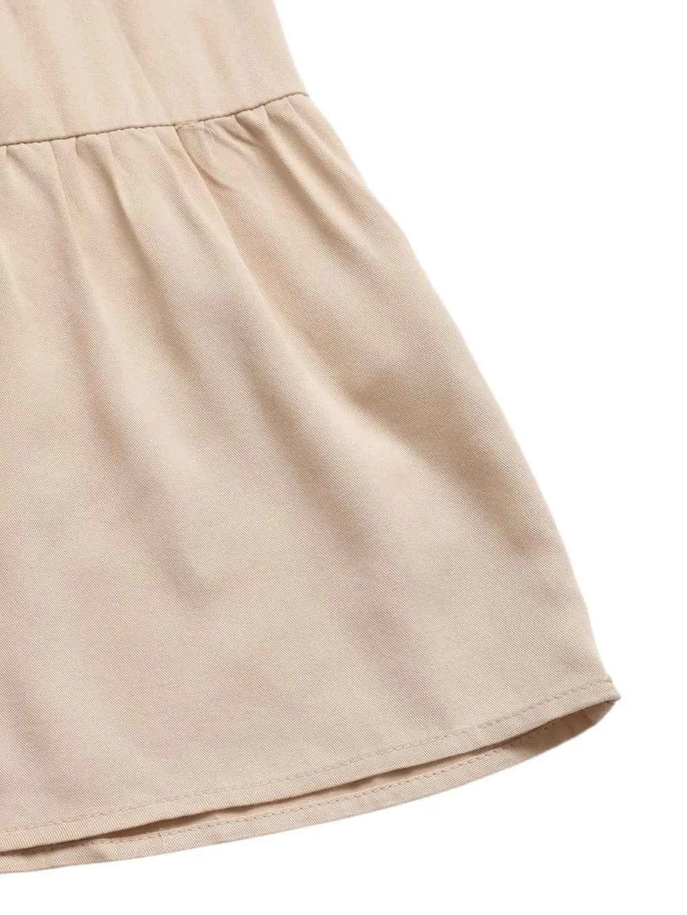 Tie Shoulder Square Neck Tiered Midi Dress