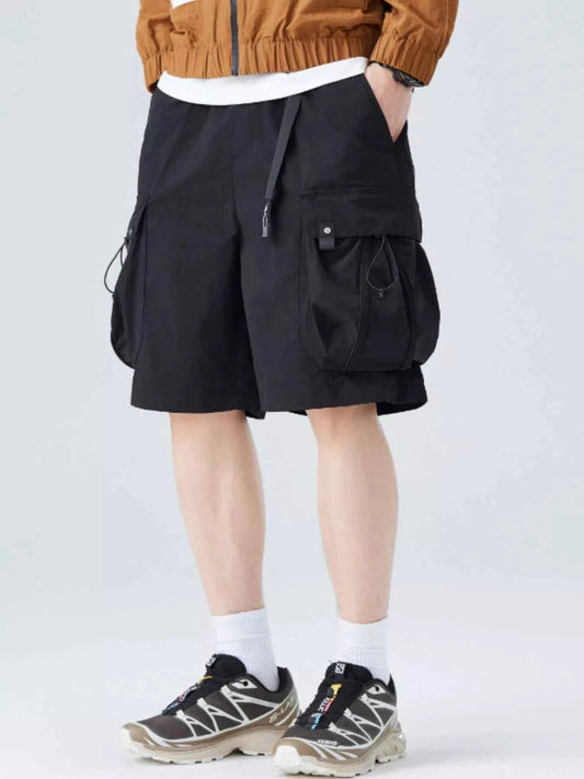 Men's Plus Size Cargo Shorts with Drawstring