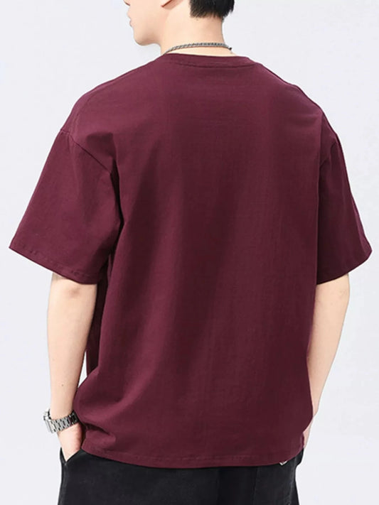 Men's Full Size Round Neck Short Sleeve T-Shirt Plus Size