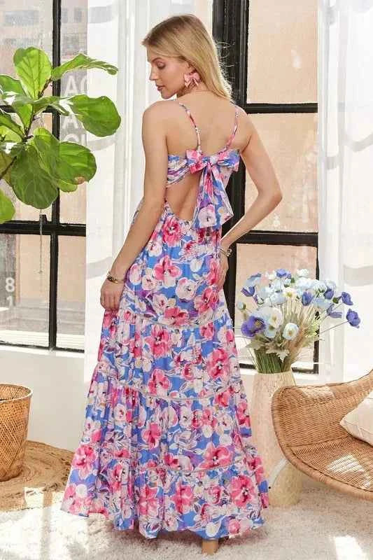 ADORA Bow Back Floral Cami Dress