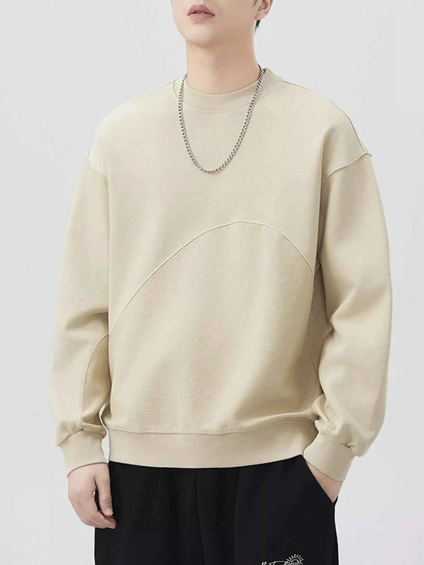 Men's Plus Size Round Neck Long Sleeve Sweatshirt