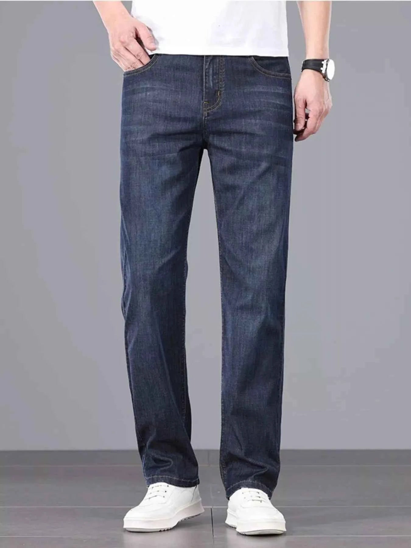 Men's Straight Fit Wash Jeans
