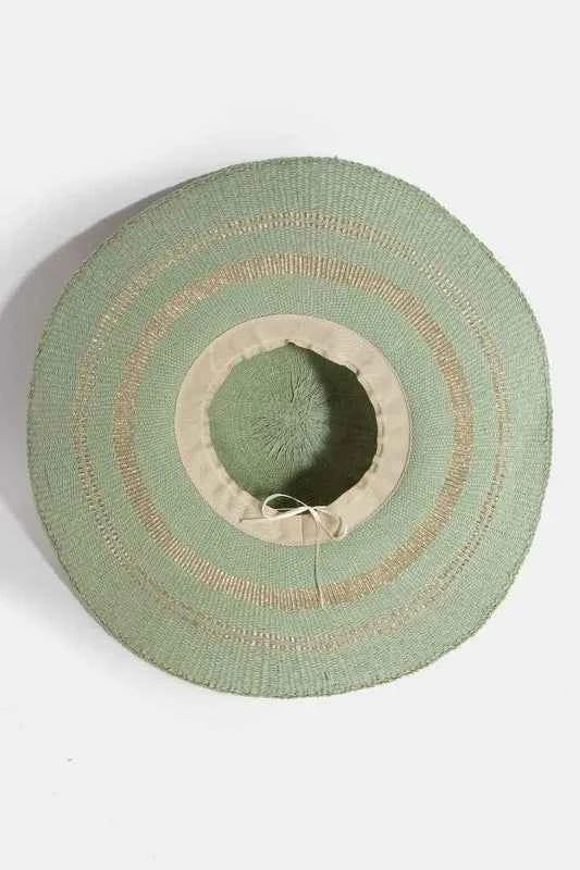 Fame Metallic Accent Trim Floppy Sun Hat