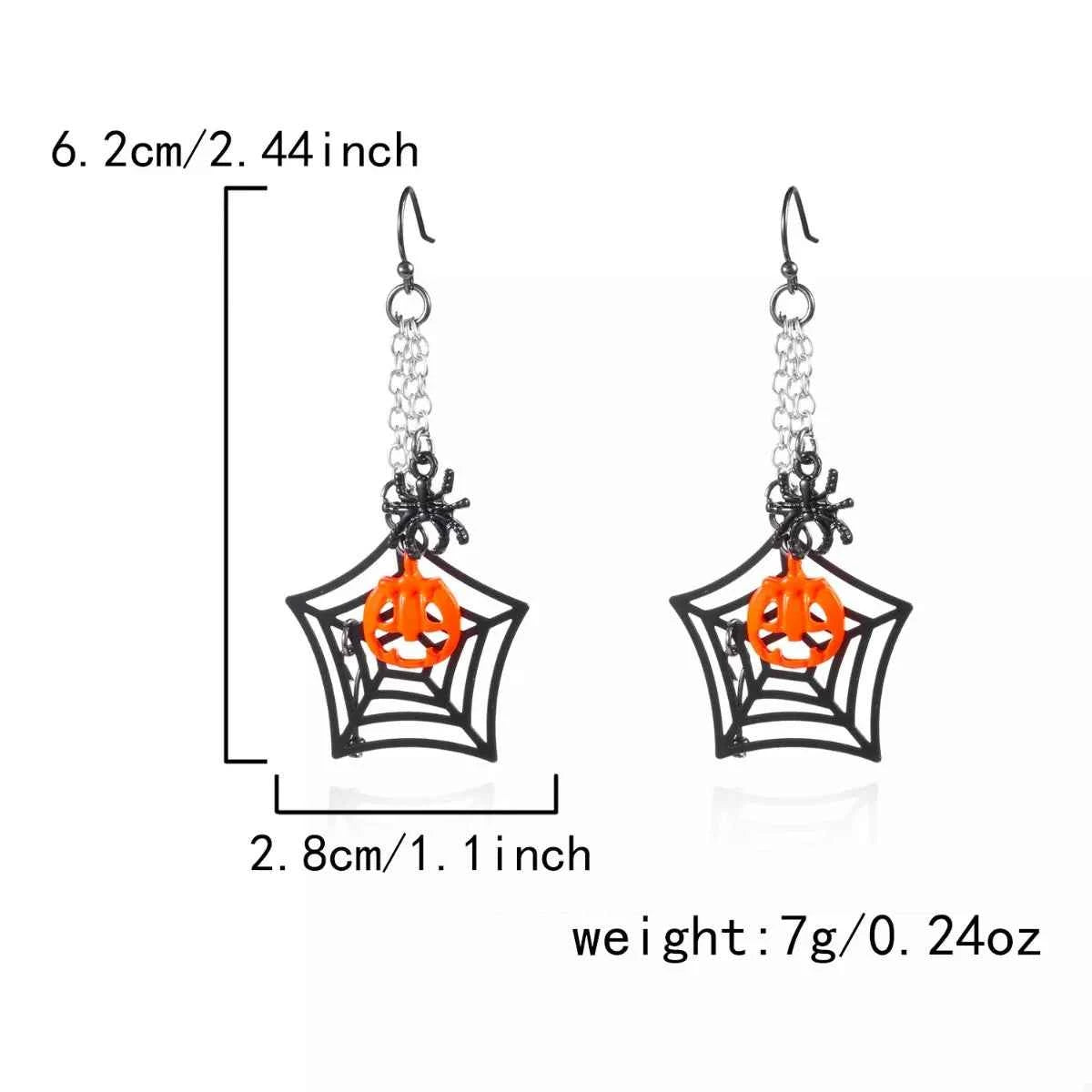 Halloween Spider Web Earrings