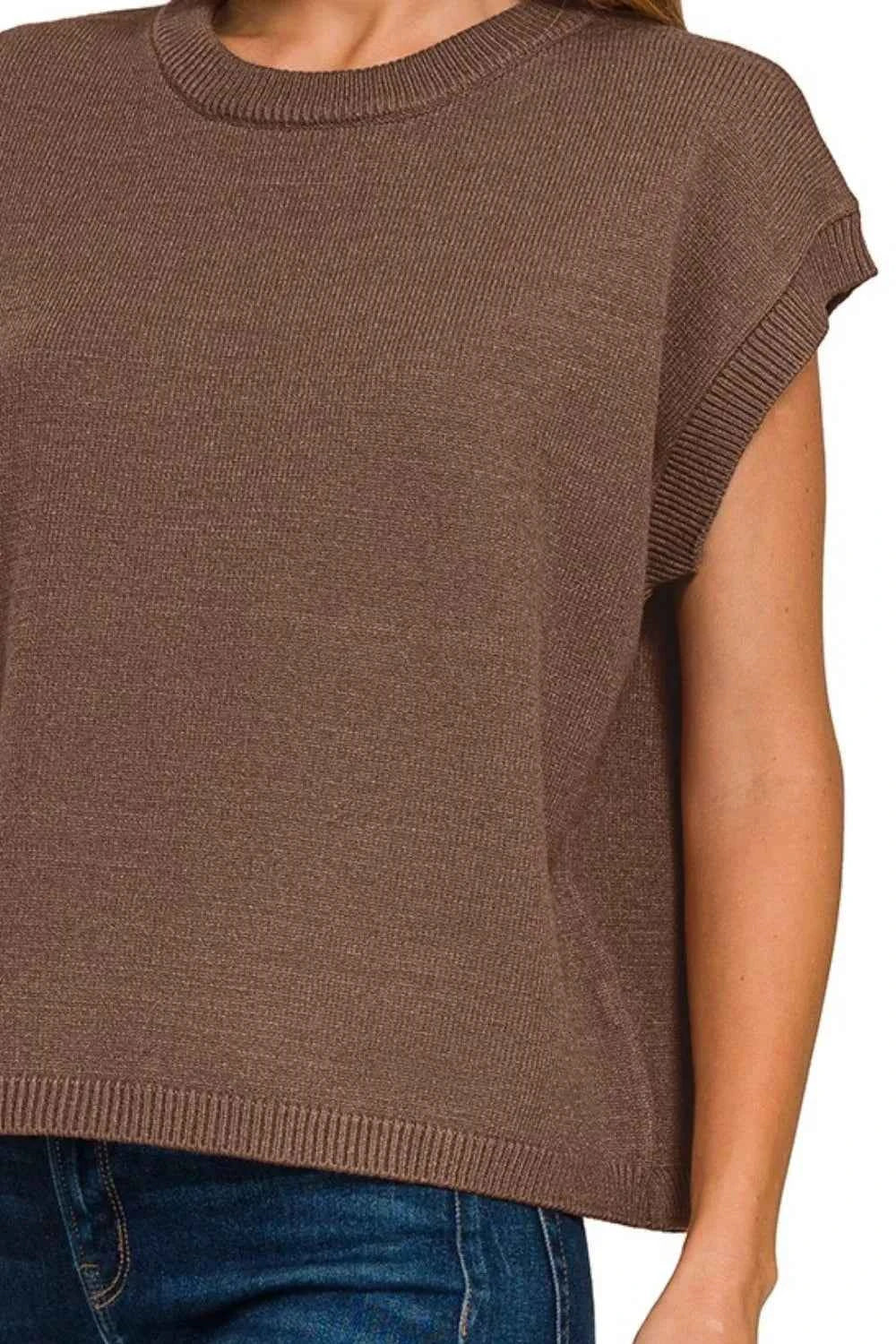 Zenana Oversized Viscose Sweater Vest