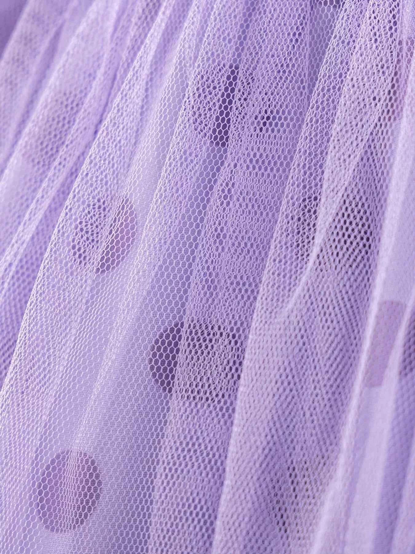 Children's Unicorn Ruffle Sleeve Tulle Dress