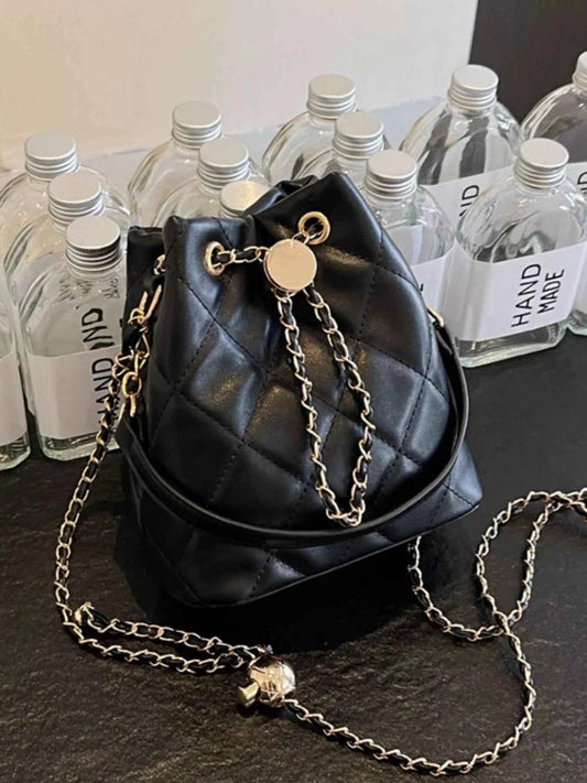 Bucket Crossbody Bag with Chain