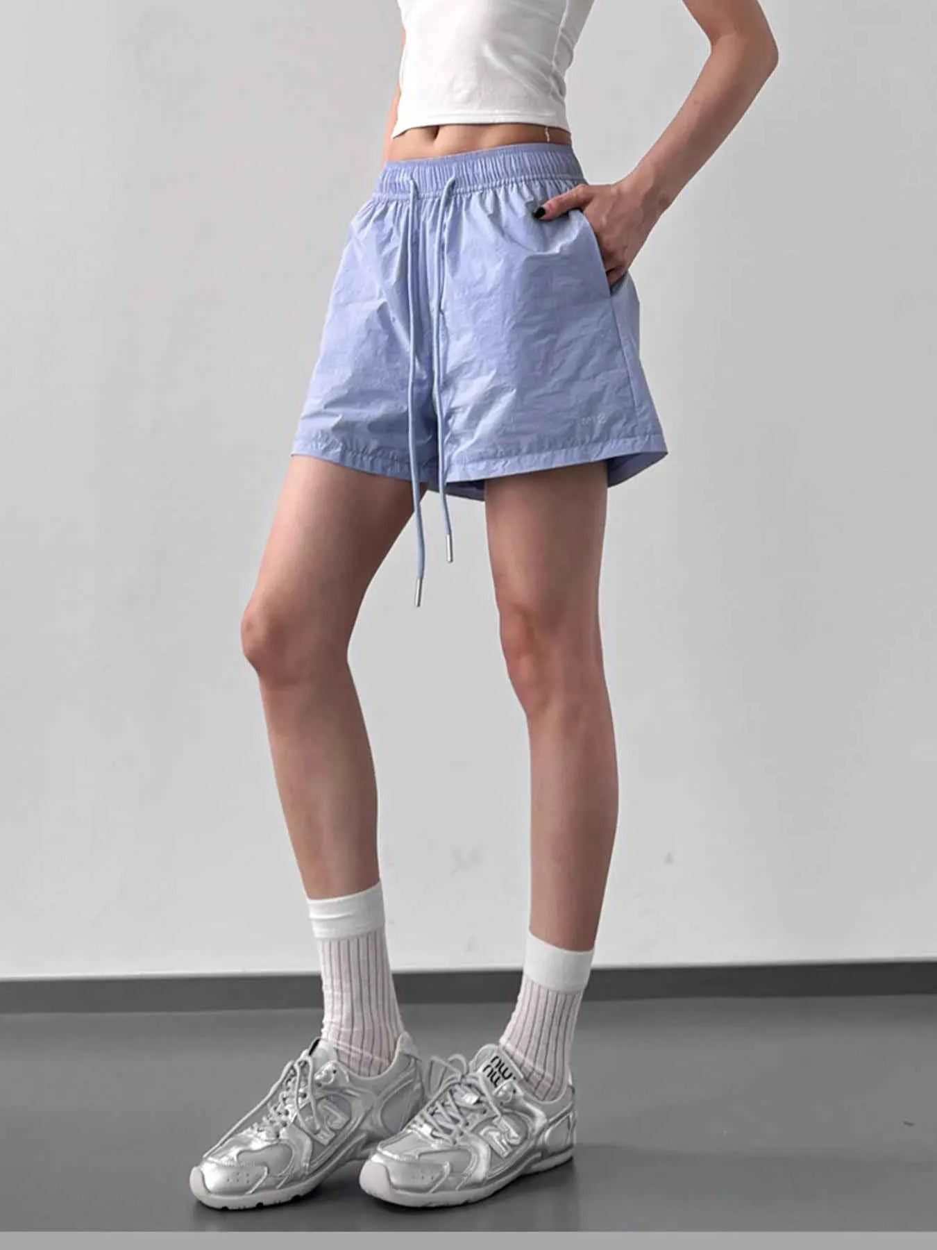 High Waisted Drawstring Shorts
