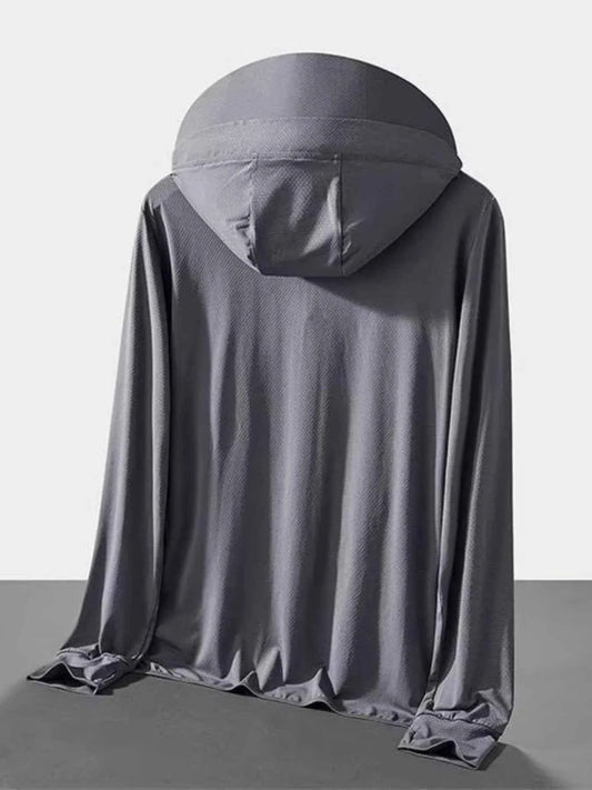 Men's Plus Size Hooded Performance Jacket with Face Shield