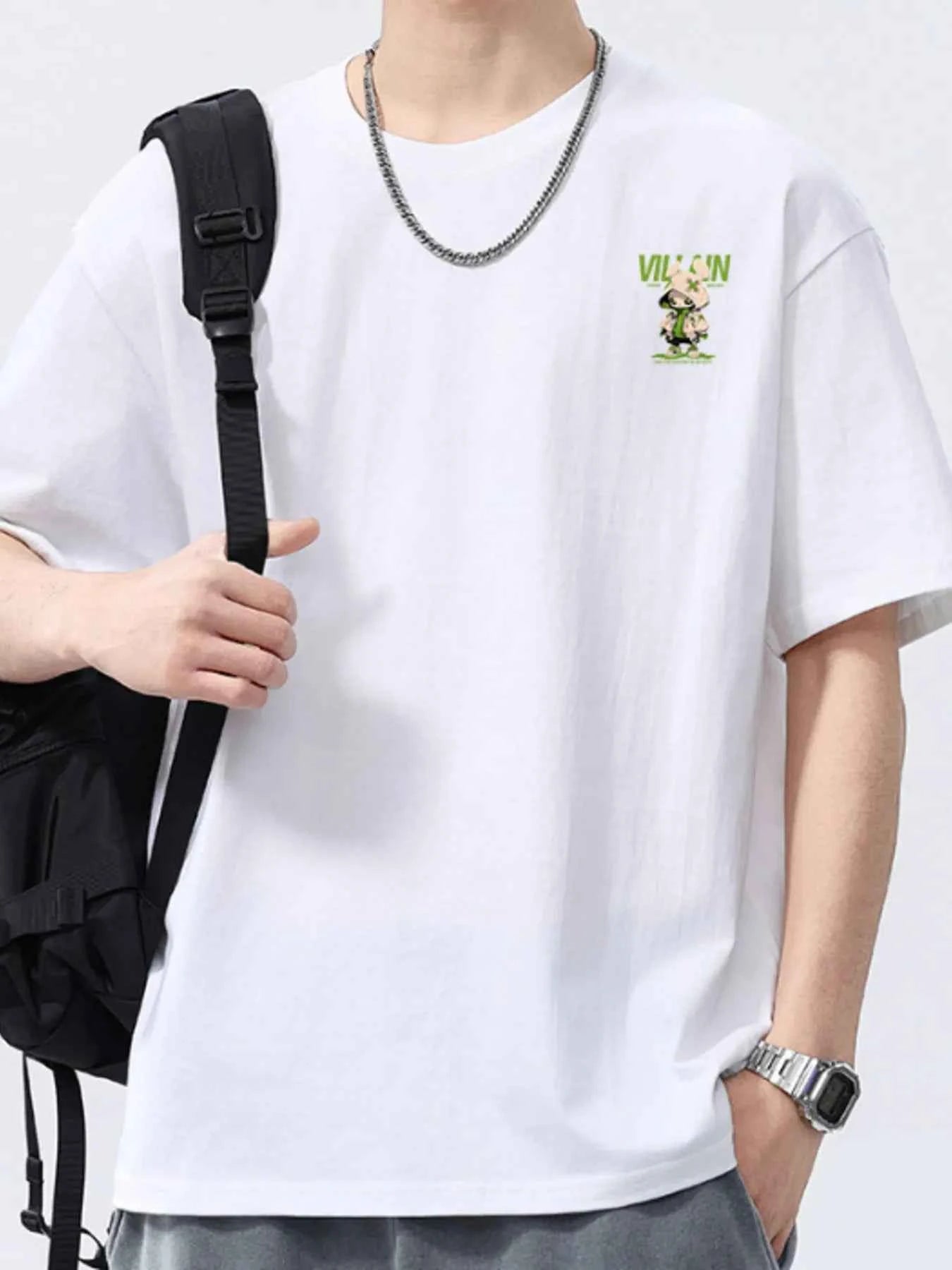 Men's Full Size Round Neck Short Sleeve T-Shirt Plus Size
