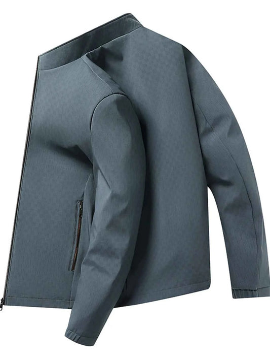 Men's Plus Size Zip Up Long Sleeve Jacket