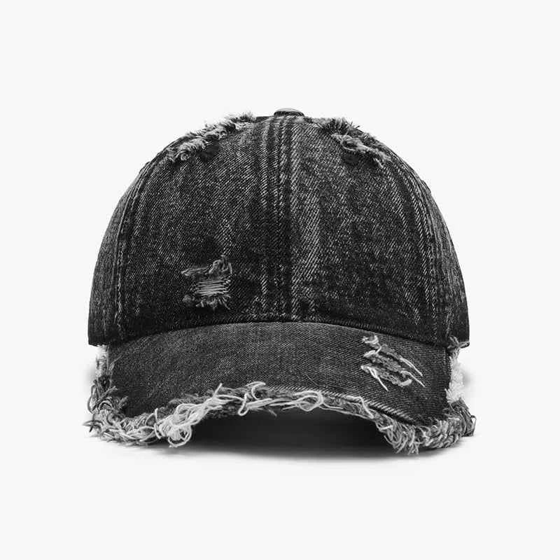 Distressed Cotton Adjustable Baseball Cap