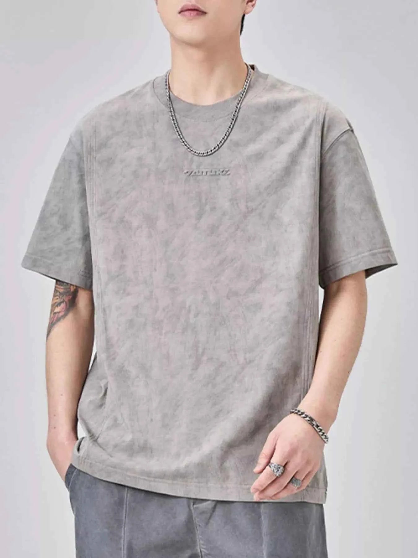 Men's Plus Size Round Neck Short Sleeve T-Shirt