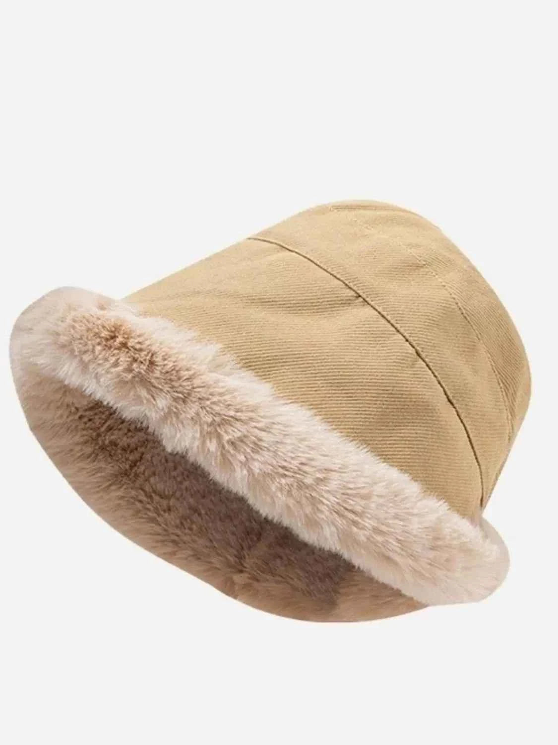 Fur-Trimmed Bucket Hat