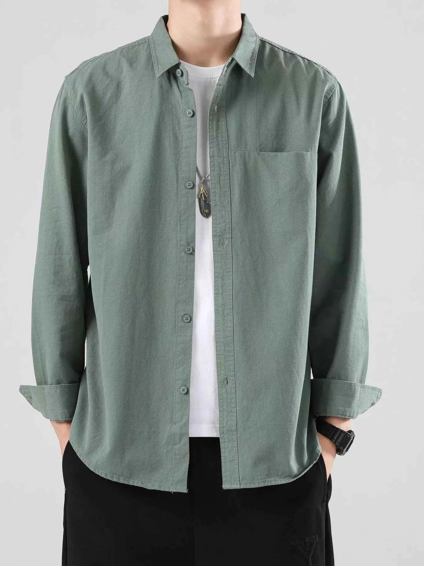 Men's Full Size Button-Up Casual Shirt Plus Size