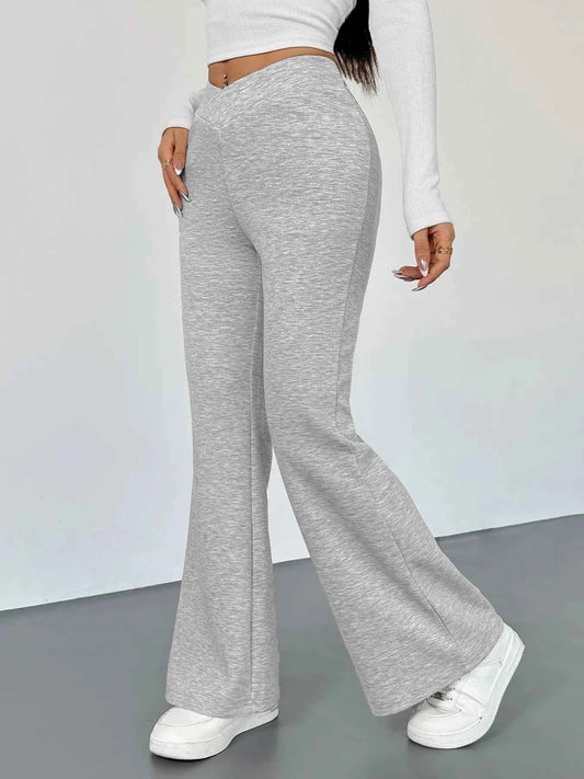 High Waisted Flare Leg Pants