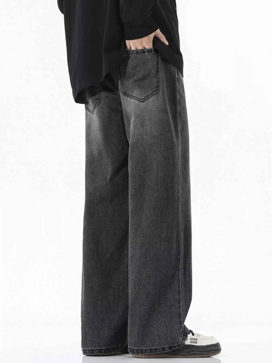 Men's Full Size Wide-Leg Relaxed Fit Jeans Plus Size