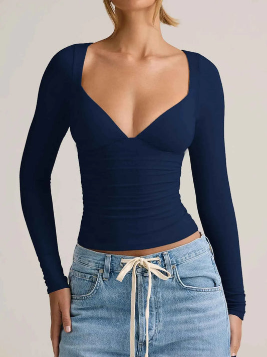 Long Sleeve Fitted T-Shirt