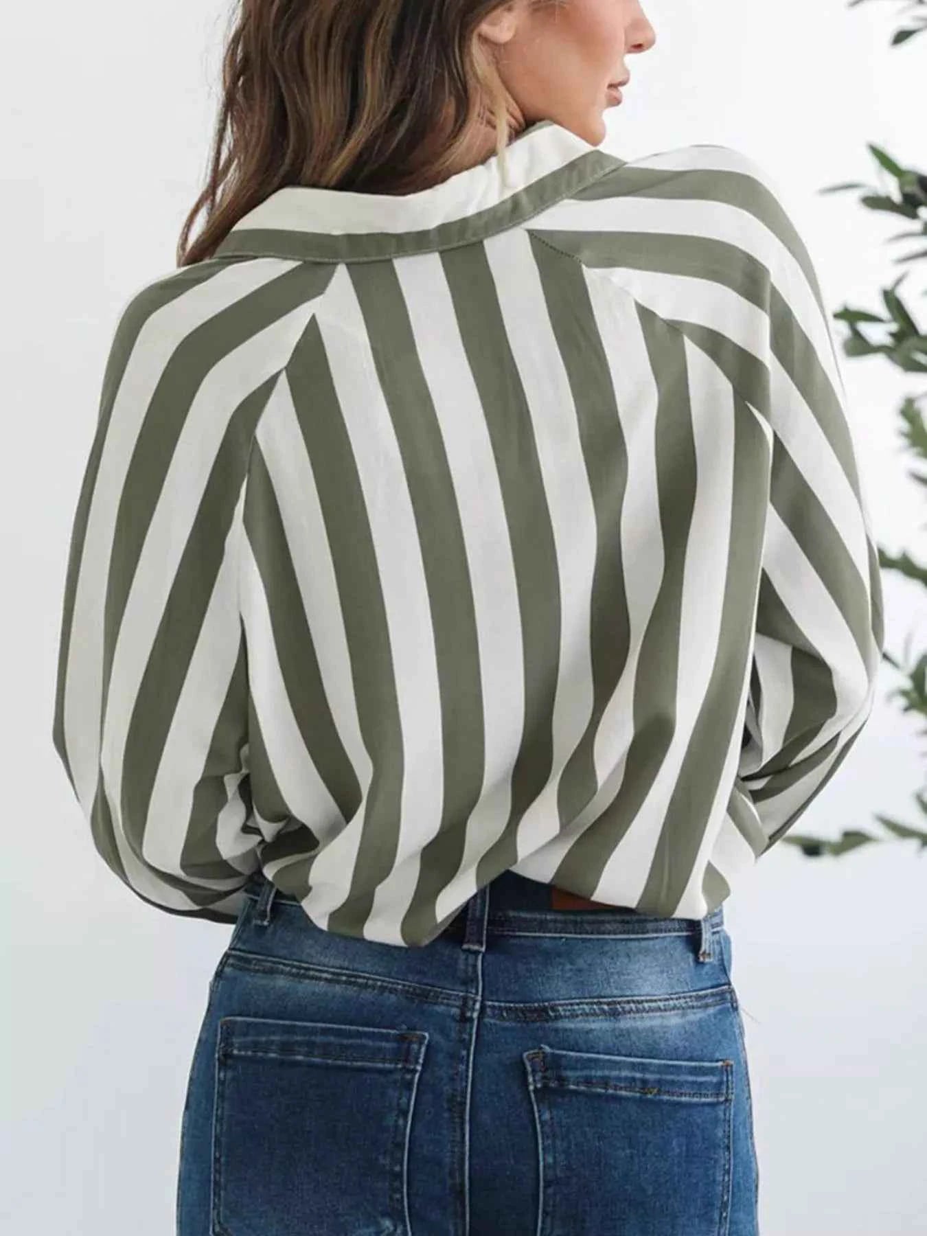 Striped Button-Down Shirt