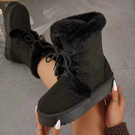 Round Toe Platform Boots