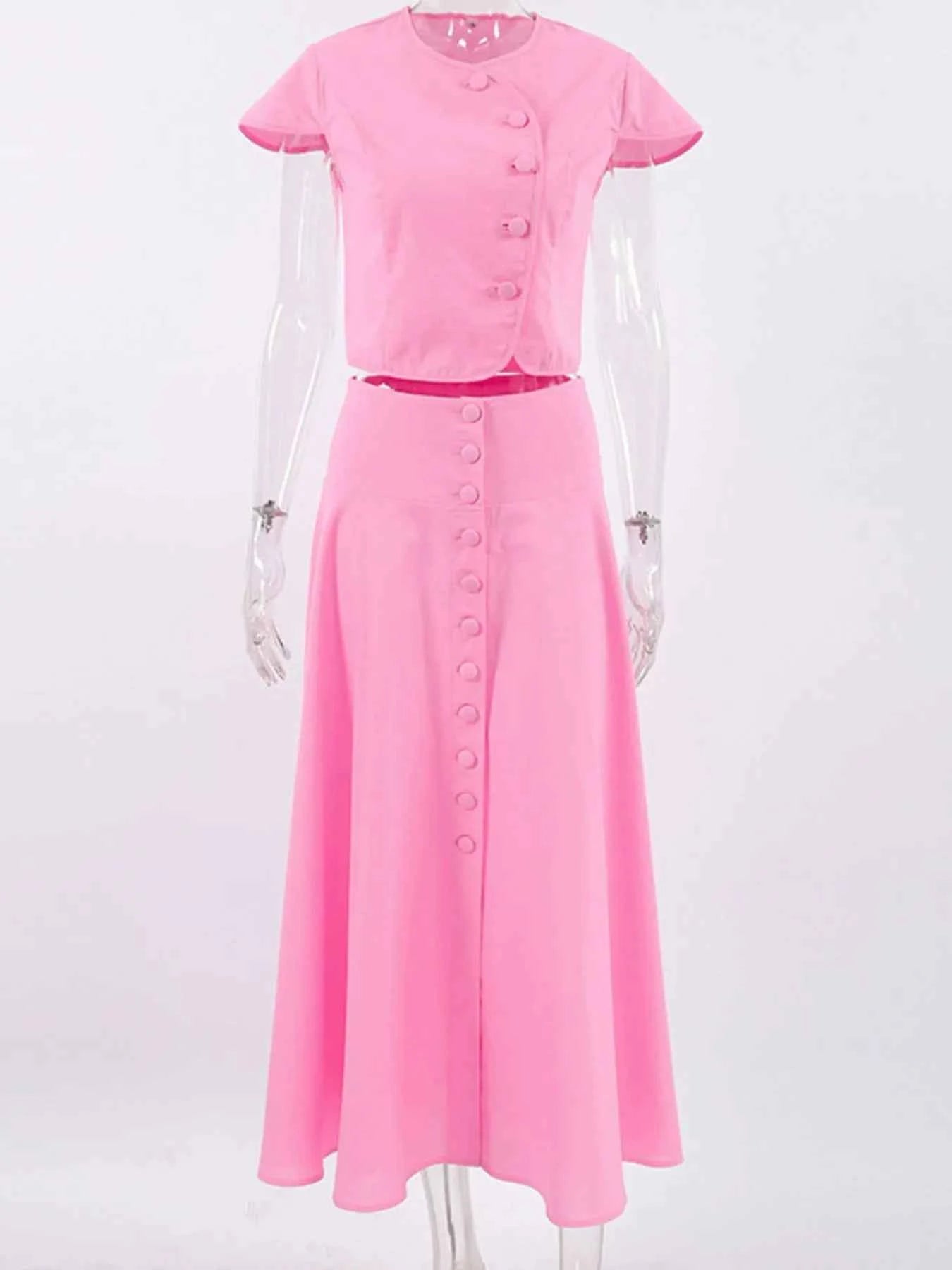 Short Sleeve Top and Skirt set