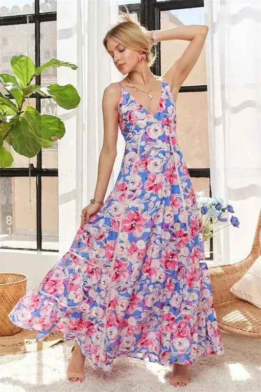 ADORA Bow Back Floral Cami Dress