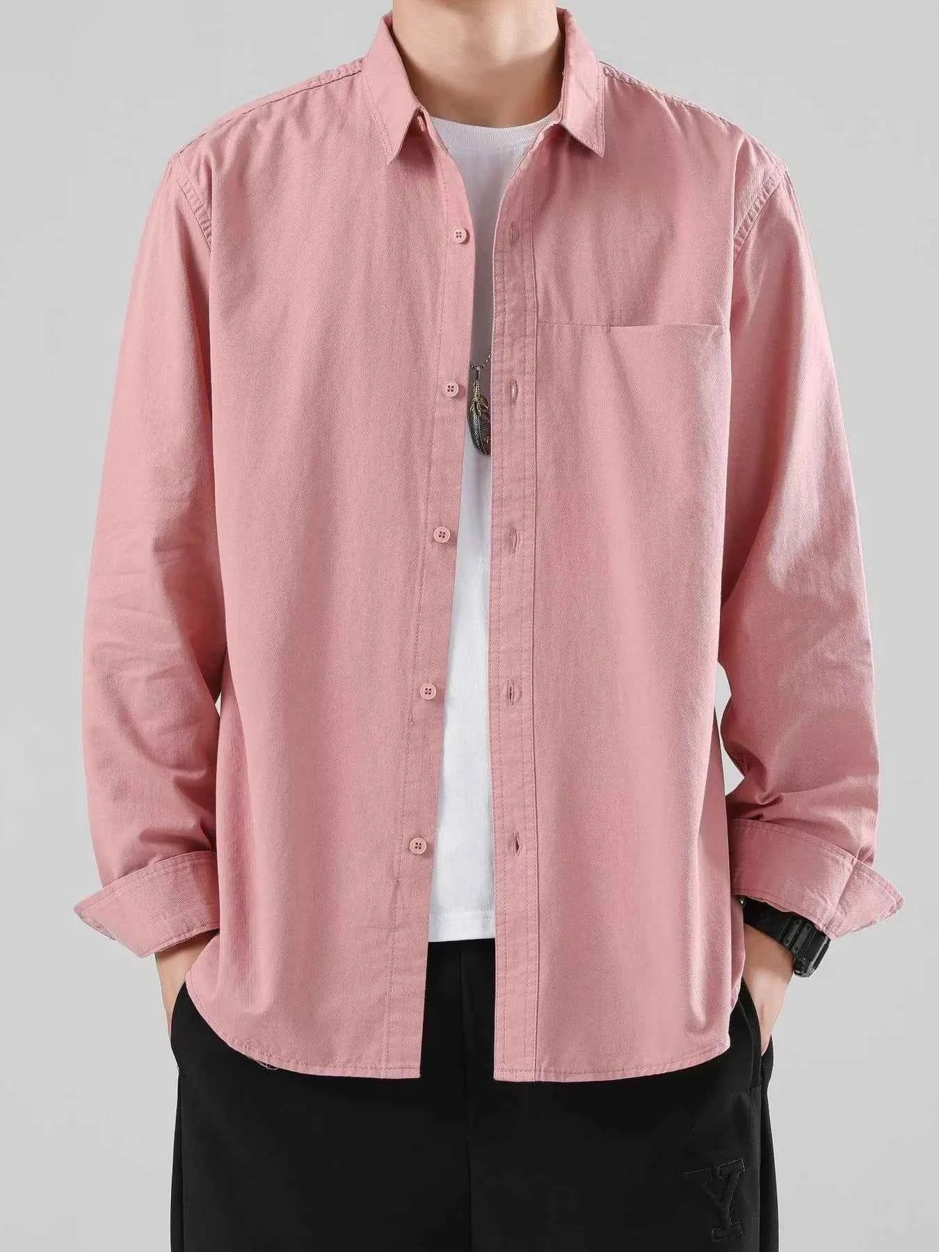 Men's Full Size Button-Up Casual Shirt Plus Size