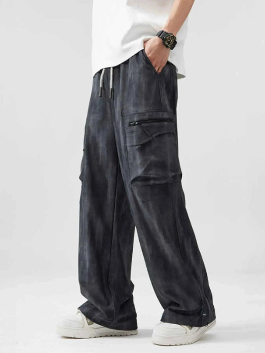 Men's Multi-Pocket Drawstring Cargo Pants