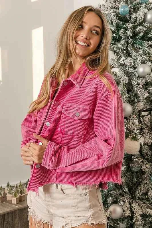 BiBi Vintage Washed Corduroy Jacket