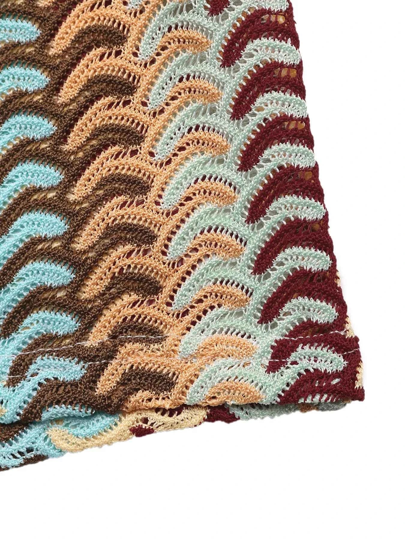 Striped Scoop Neck Bodycon Midi Dress