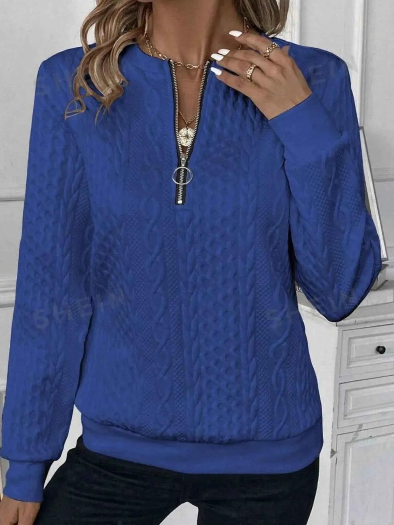 Quarter-Zip Long Sleeve Sweatshirt