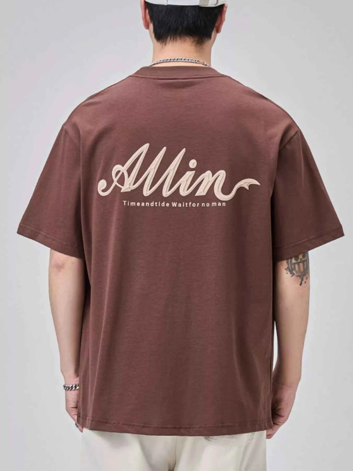 Men's Plus Size Basic Style Round Neck T-Shirt