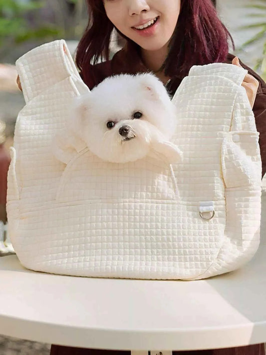 Comfortable Quilted Pet Carrier Sling Bag