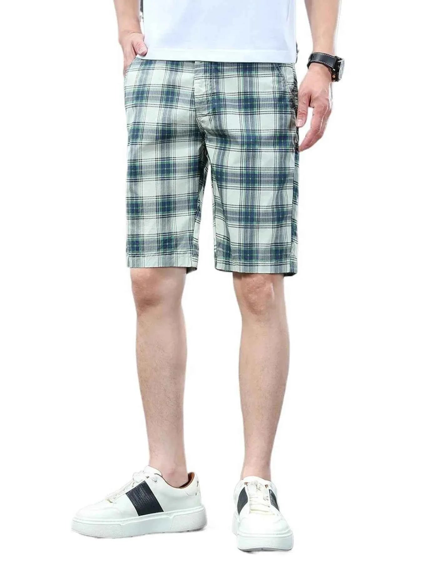 Men's Plaid Shorts with Pockets