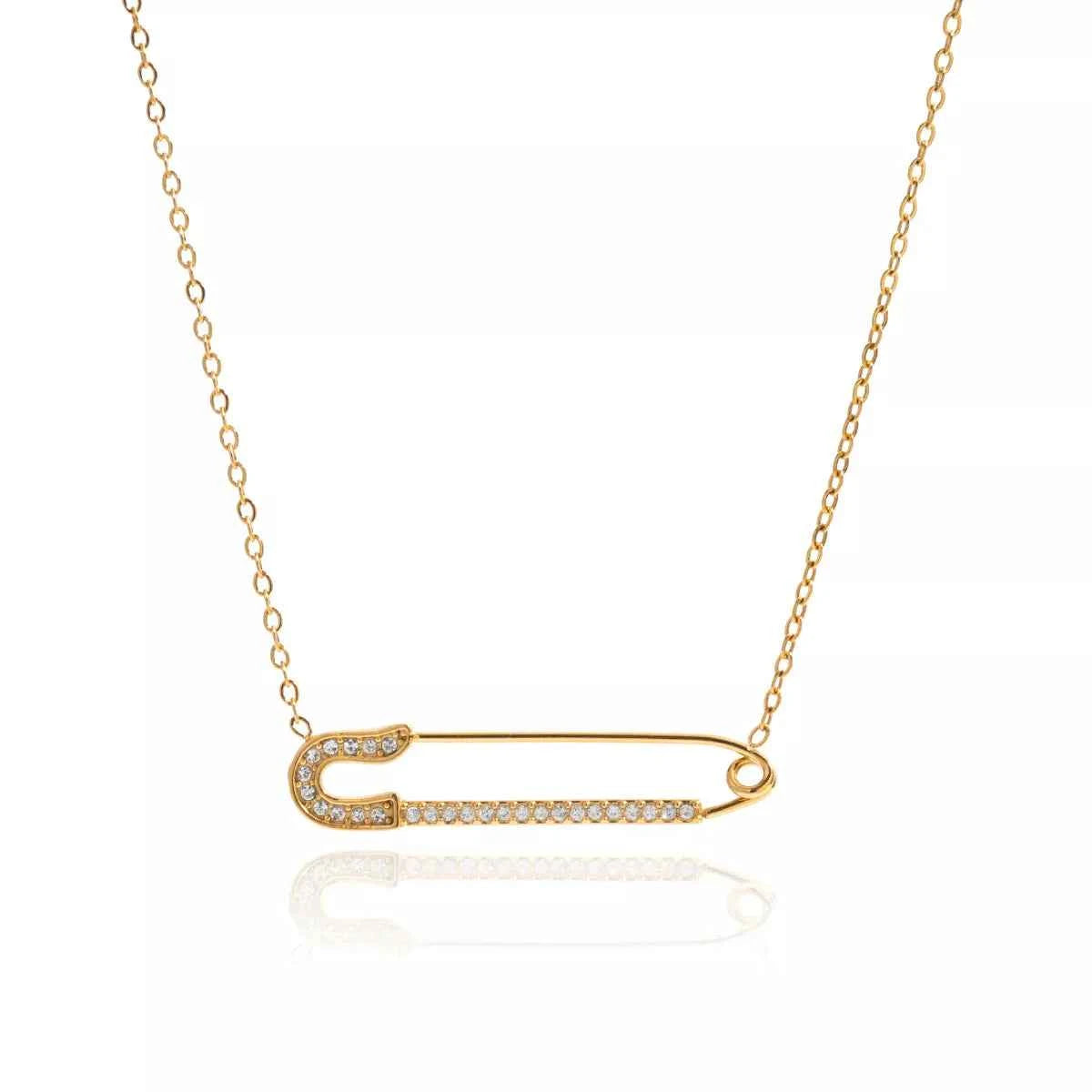 18K Gold-Plated Paperclip Necklace