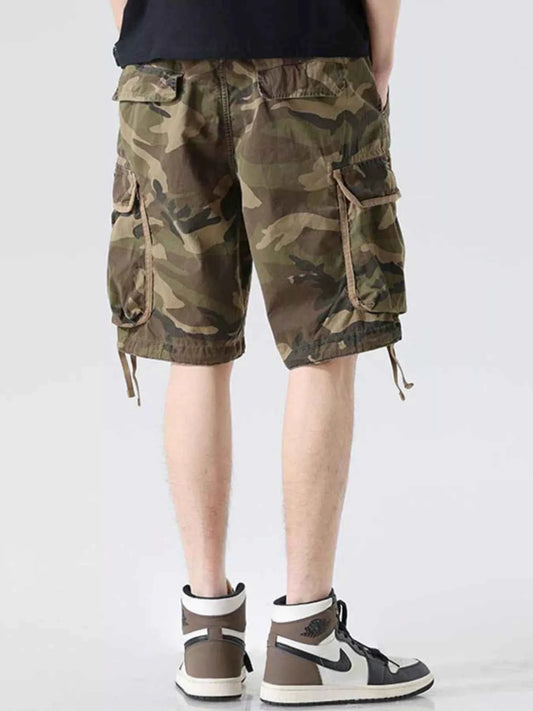 Men's Camouflage Cargo Shorts with Multiple Pockets