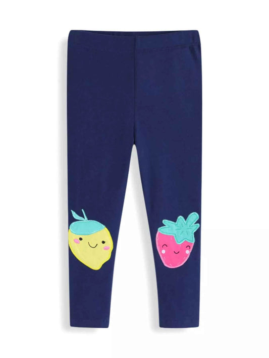 Children's Fruit Applique Knit Leggings