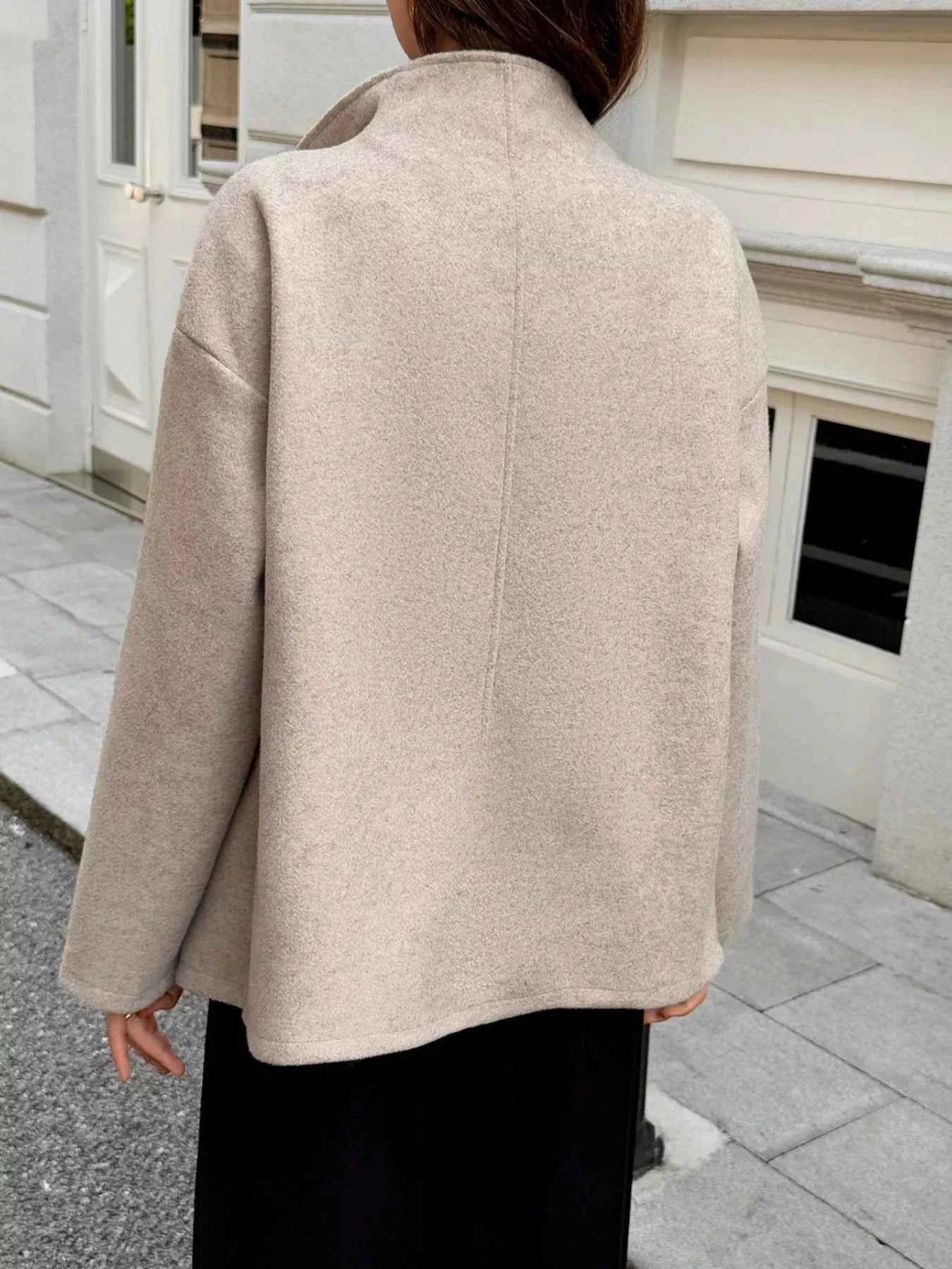 Double-Breasted Dropped Shoulder Jacket