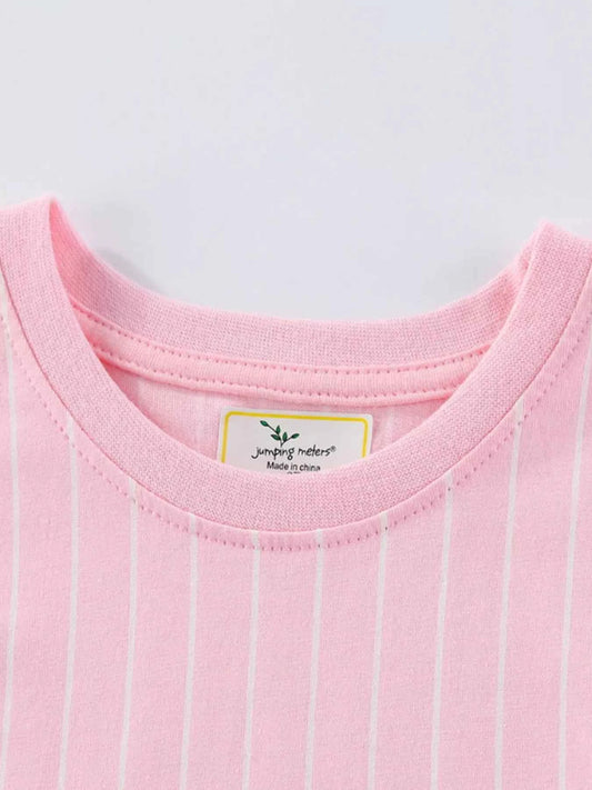 Children's Striped Unicorn Short Sleeve Dress