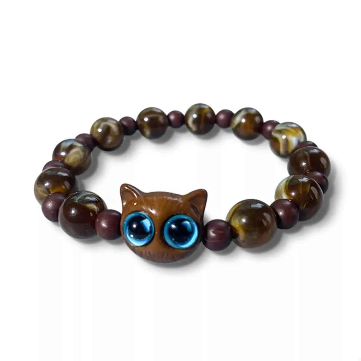 Bead Cat Charm Bracelet
