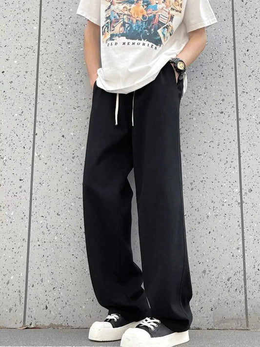 Men's Full Size Drawstring Wide Leg Pants Plus Size