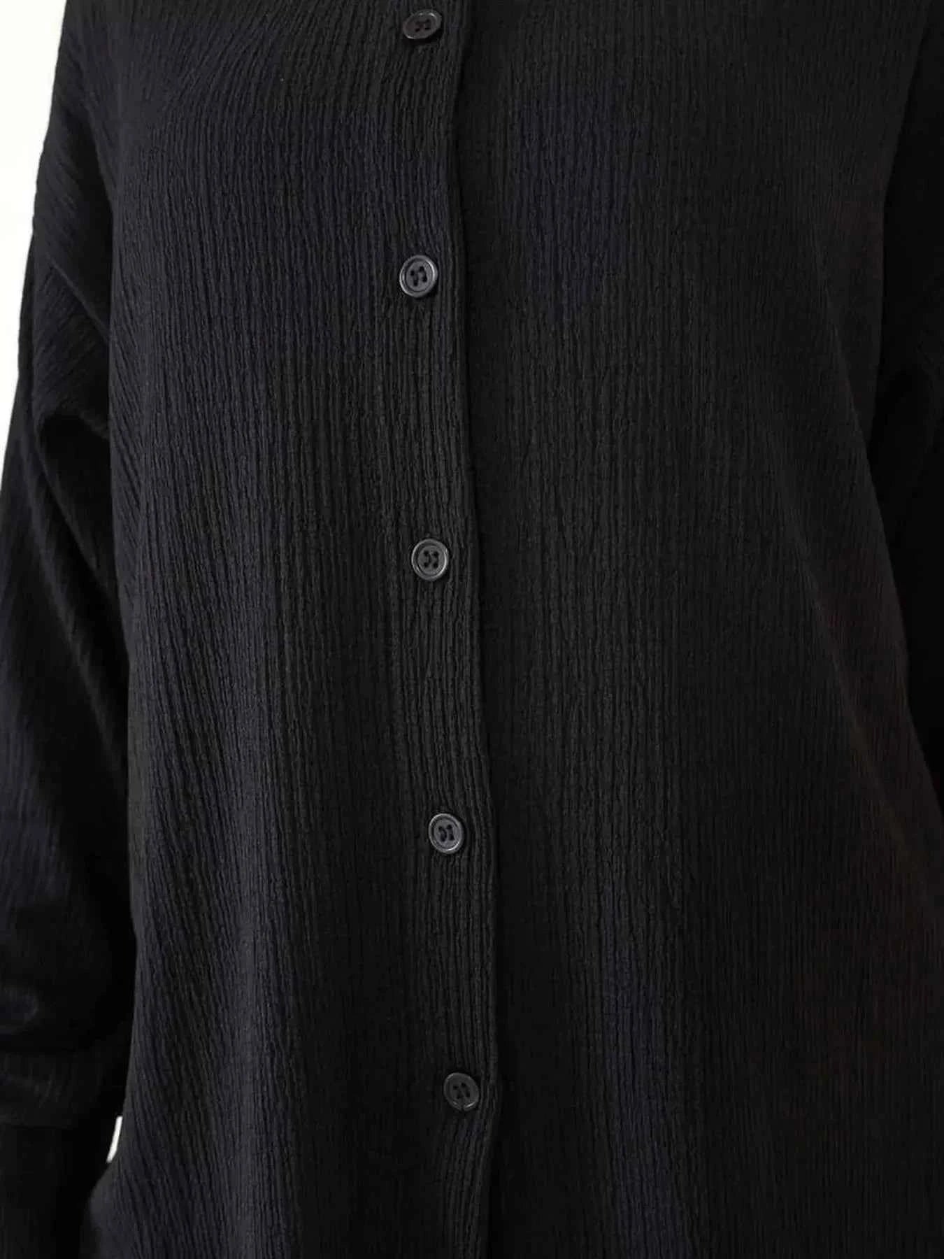 Button Up Long Sleeve Shirt and Pants Set