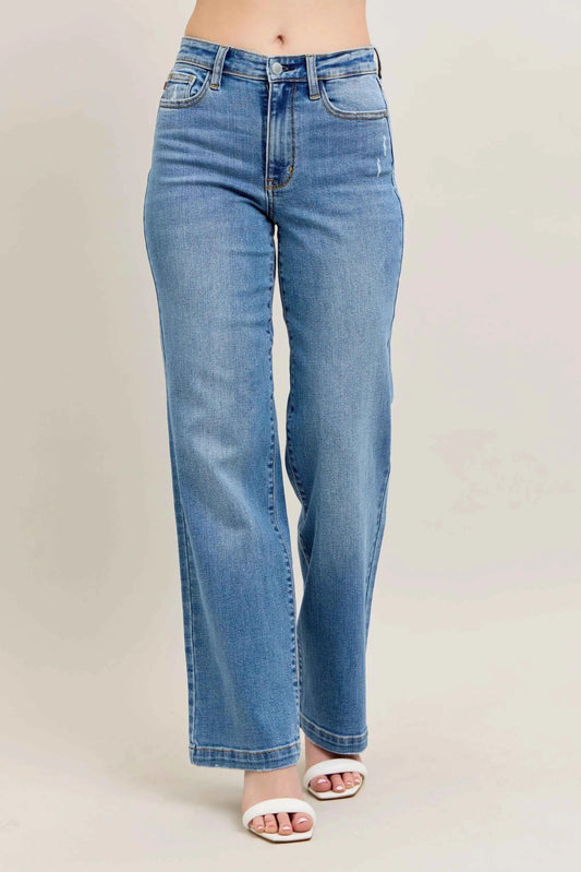 Judy Blue Full Size High Waist Straight Jeans Plus Size