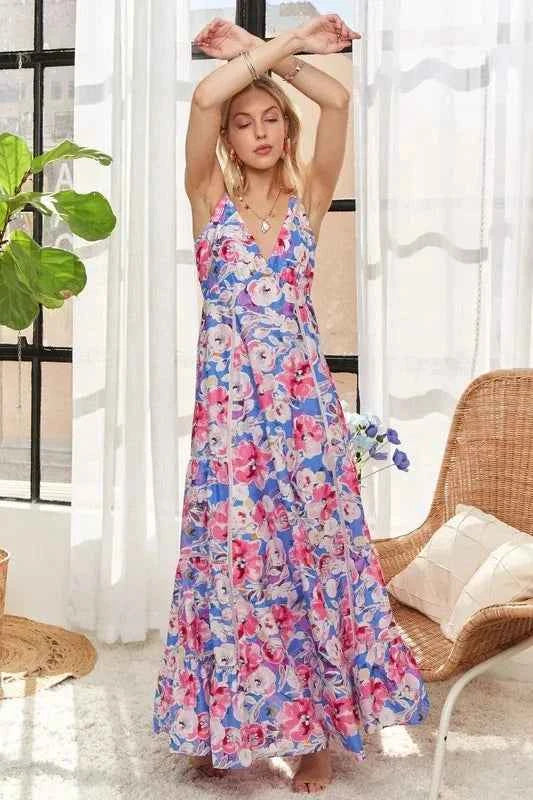 ADORA Bow Back Floral Cami Dress